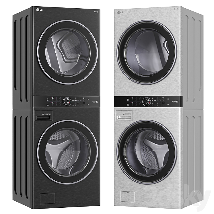 LG WashTower – Washer Dryer – WWT-1710B 3DS Max - thumbnail 1