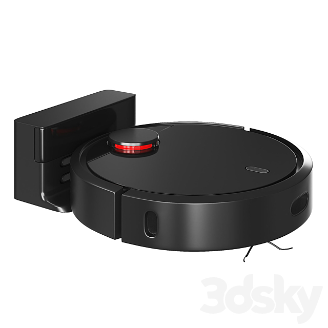 Mi Robot Vacuum Black 3DS Max Model - thumbnail 3