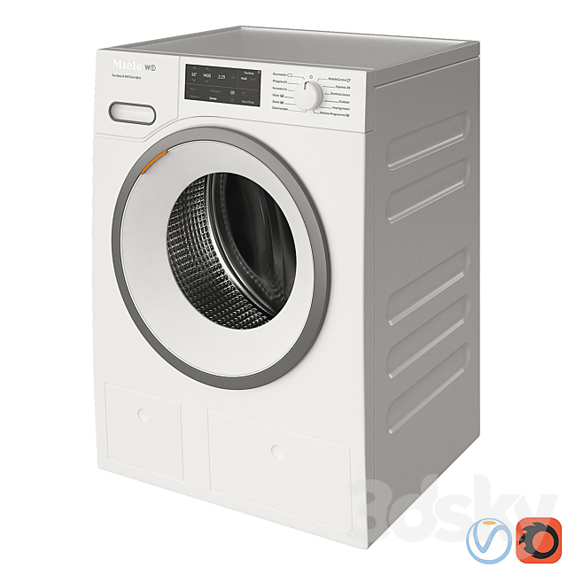 Miele Washing Machine 3ds Max - thumbnail 1