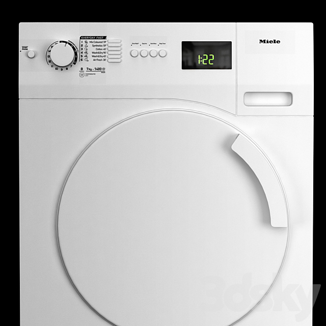 Miele washing machine 3DSMax File - thumbnail 2