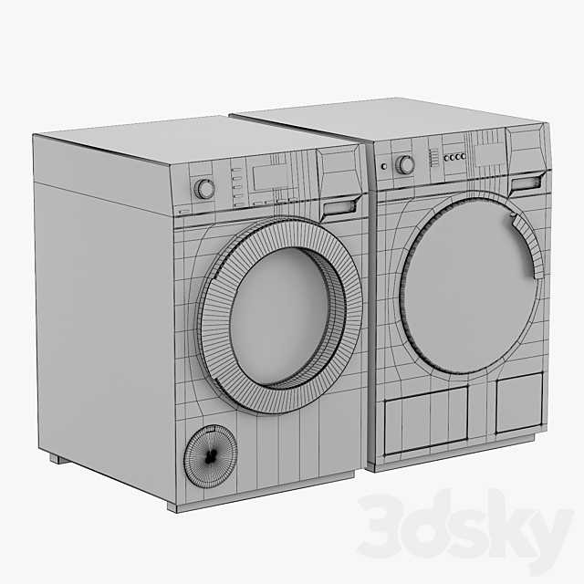 Miele washing machine 3DSMax File - thumbnail 3