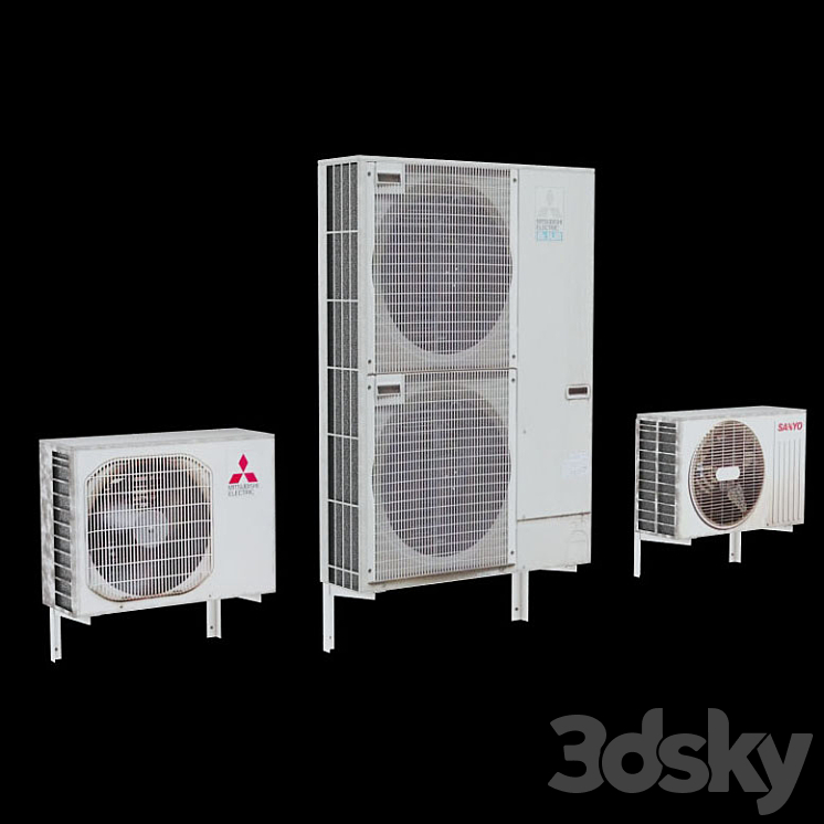 outdoor units of air conditioners 3DS Max - thumbnail 1