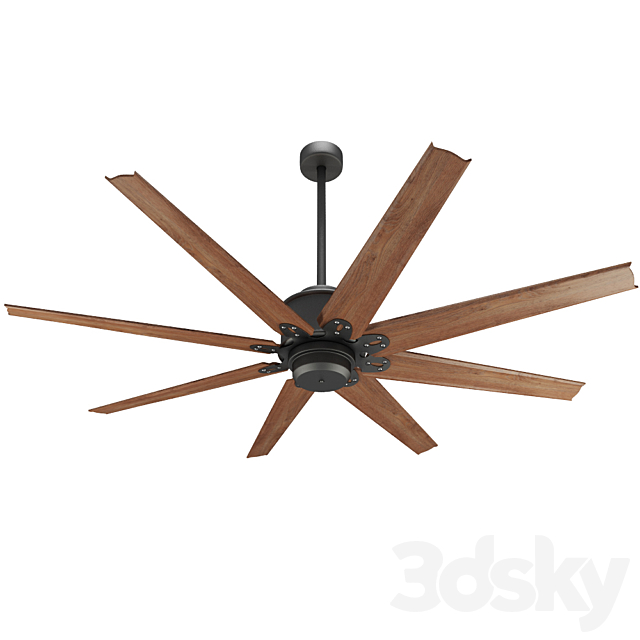 Predator English Bronze Outdoor Ceiling Fan 3ds Max - thumbnail 1