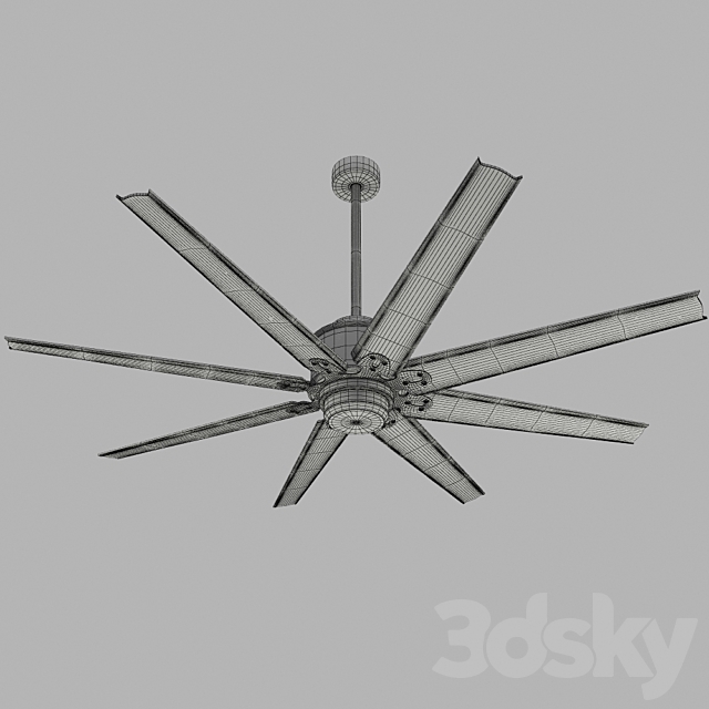 Predator English Bronze Outdoor Ceiling Fan 3ds Max - thumbnail 3