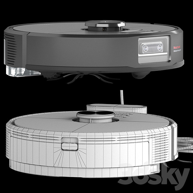 Roborock S6 MaxV Robot Vacuum Cleaner 3DS Max Model - thumbnail 4