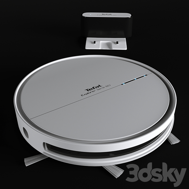 Robot vacuum cleaner Tefal X-plorer SERIE 60 white 3DS Max - thumbnail 1