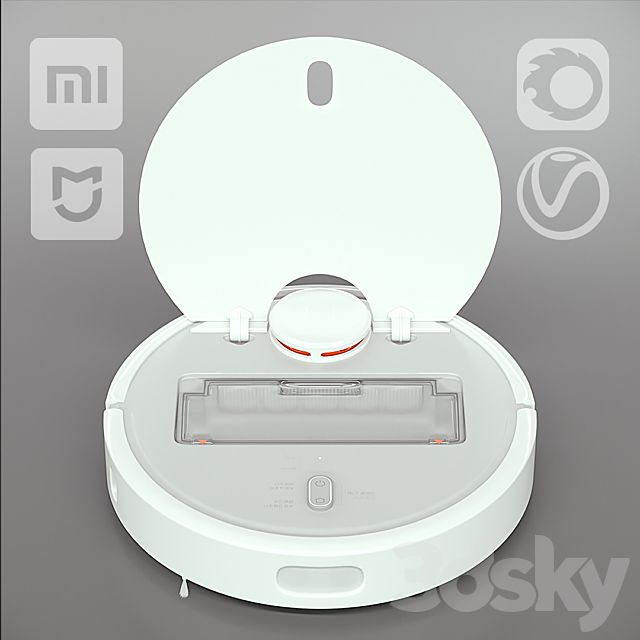 Robot vacuum cleaner Xiaomi Mijia 3DSMax File - thumbnail 1