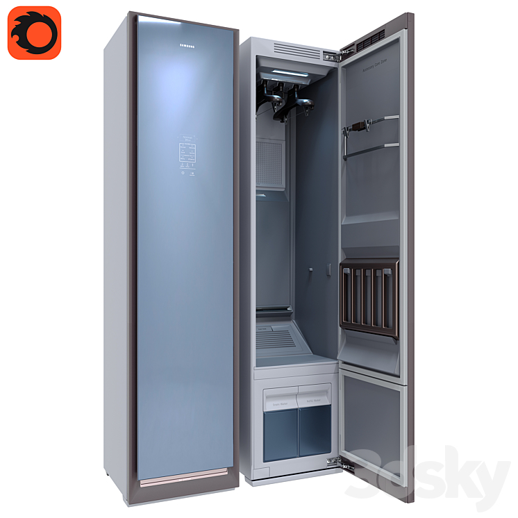 Samsung DF60R8600CG AirDresser Garment Care System 3DS Max - thumbnail 1