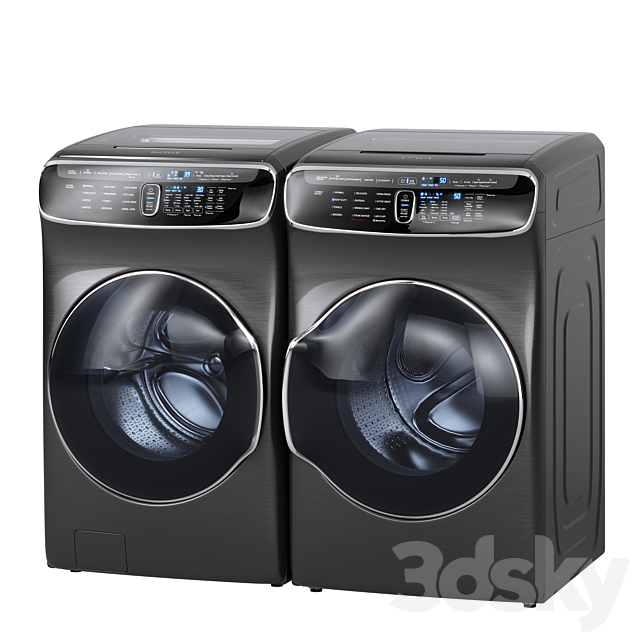 Samsung FlexWash Washer FlexDry Dryer Laundry 3DSMax File - thumbnail 1