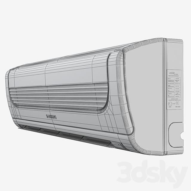 Samsung SH24ZW6 air conditioning 3DS Max Model - thumbnail 3