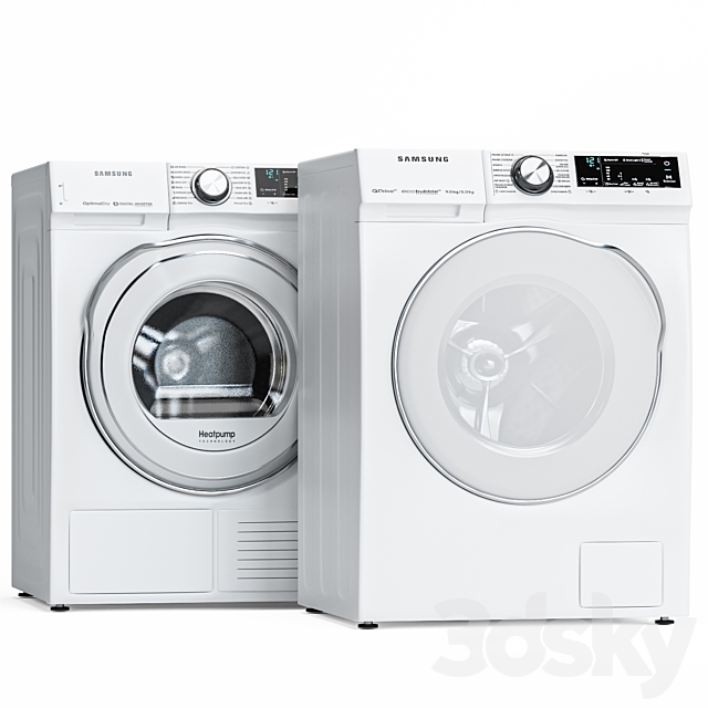 Samsung washer and dryer 3DS Max Model - thumbnail 2