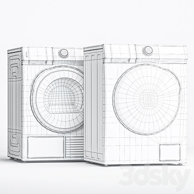 Samsung washer and dryer 3DS Max Model - thumbnail 3