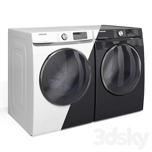 Samsung washer and dryer 3DS Max Model - thumbnail 2