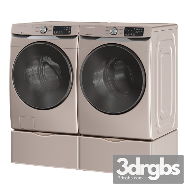 Samsung washer dryer wf45r6100ac laundry room - thumbnail 1