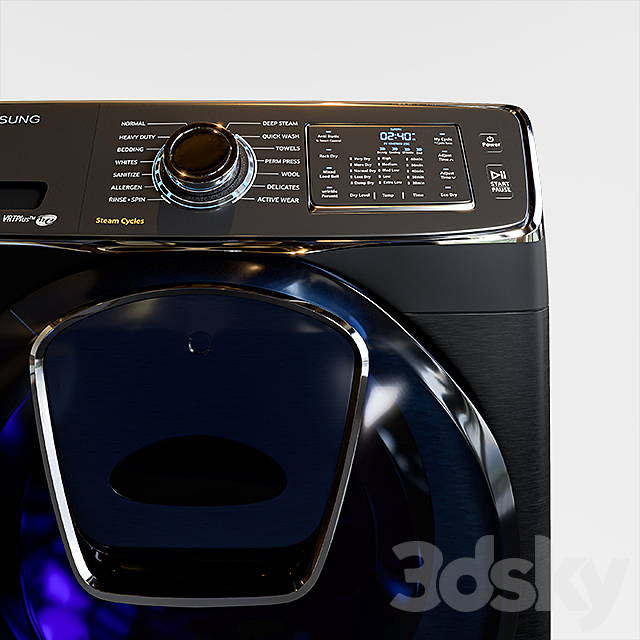 Samsung-Washer-Machine 3ds Max - thumbnail 2