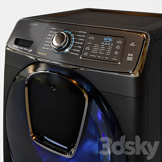 Samsung-Washer-Machine 3ds Max - thumbnail 3