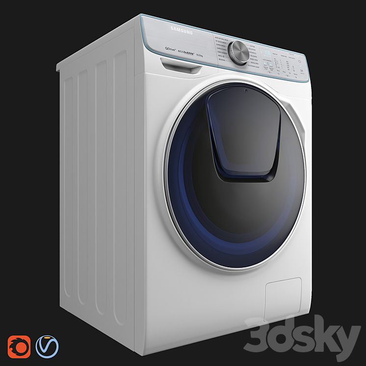 Samsung Washing Drive WW8800M washing machine 3DS Max - thumbnail 1