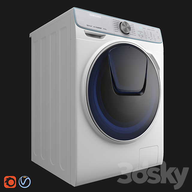 Samsung Washing Drive WW8800M washing machine 3DSMax File - thumbnail 1