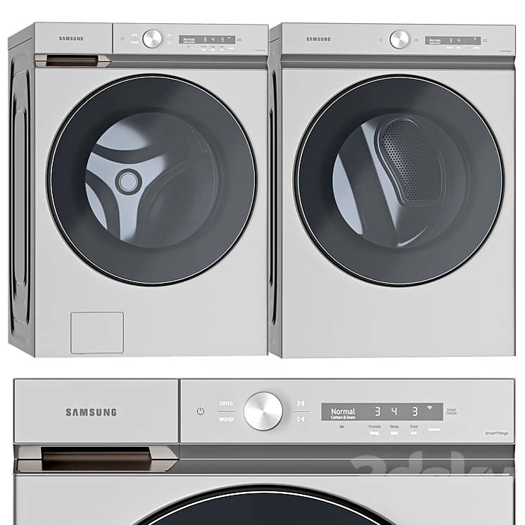 Samsung Washing Machines and Dryer- WF53BB8700ATUS – DVE53BB8700TA3 3DS Max - thumbnail 1