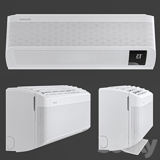 Samsung Windfree Split Air Conditioner 3DS Max Model - thumbnail 2