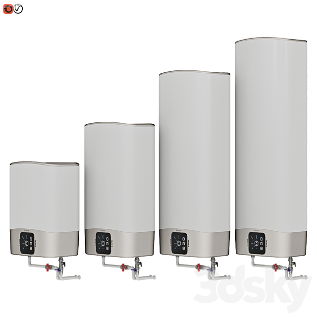 Set Water heater ARISTON ABS Velis EVO PW 3DS Max Model - thumbnail 2