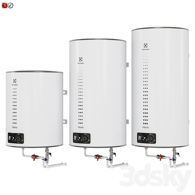 Set Water heater Electrolux EWH Interio 3ds Max - thumbnail 2