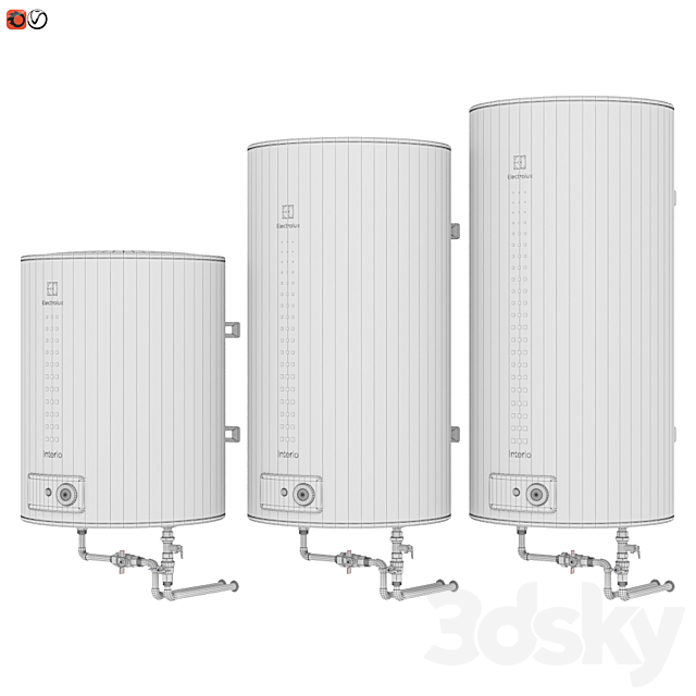 Set Water heater Electrolux EWH Interio 3ds Max - thumbnail 3