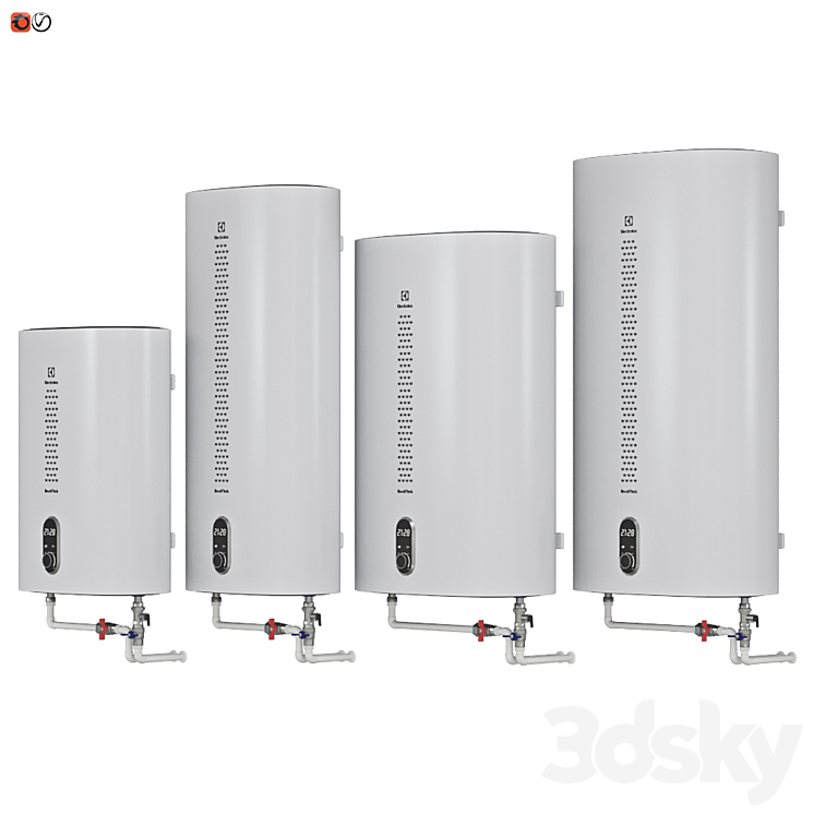 Set Water heater Electrolux EWH Royal Flash 3DS Max - thumbnail 2