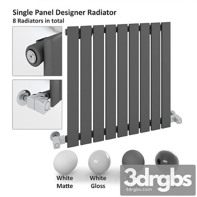 Single Panel Radiator Milano Alpha Radiator 3dsmax Download - thumbnail 1