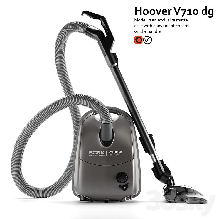 Vacuum cleaner BORK V710 dg 3DS Max - thumbnail 1