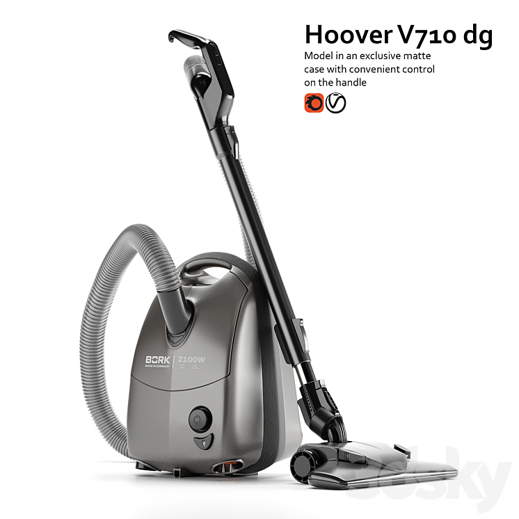 Vacuum cleaner BORK V710 dg 3DS Max - thumbnail 2