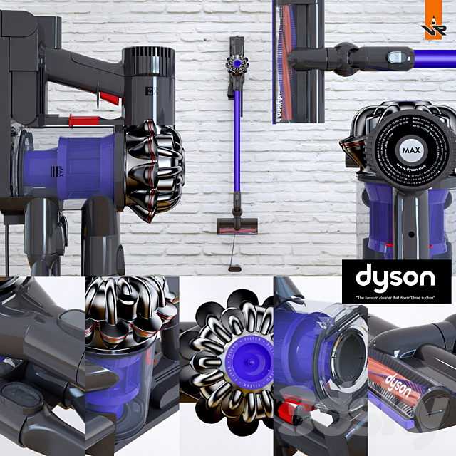 Vacuum Cleaner Dyson DC62 Animal pro 3DSMax File - thumbnail 1