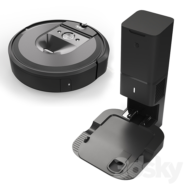 Vacuum cleaner Irobot roomba i7 plus 3DS Max Model - thumbnail 2