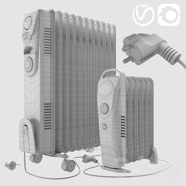 VonHaus portable radiators 3ds Max - thumbnail 2