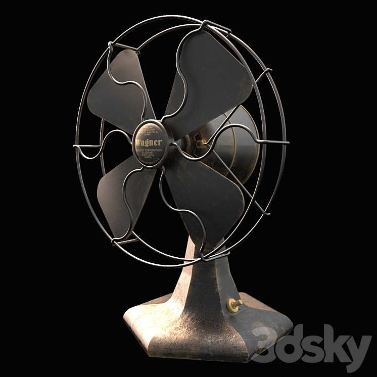 WAGNER VINTAGE FAN 3DS Max - thumbnail 1