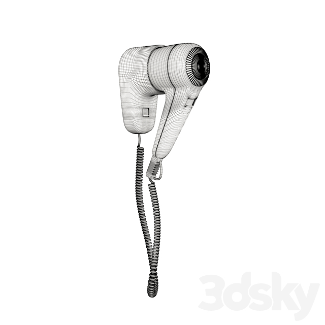 Wall mount hair dryer 3DSMax File - thumbnail 3