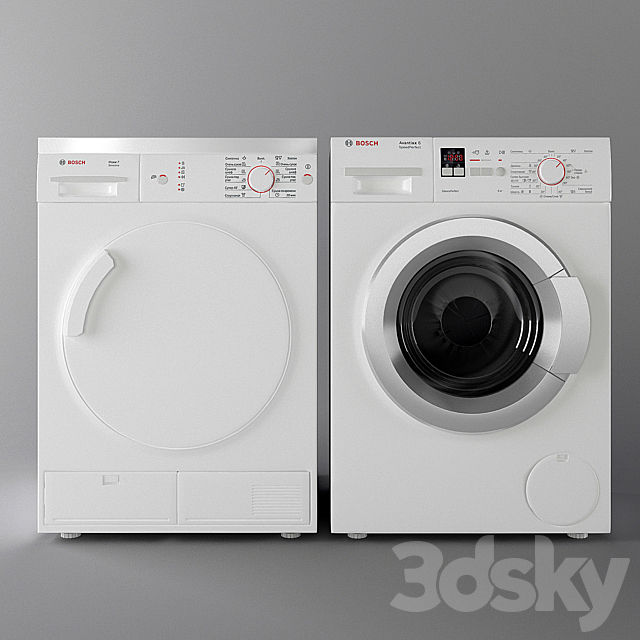 Washer and dryer Bosch 3DSMax File - thumbnail 1