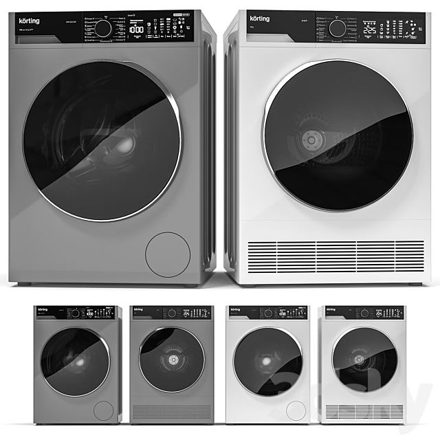 Washer and dryer Korting 3ds Max - thumbnail 1