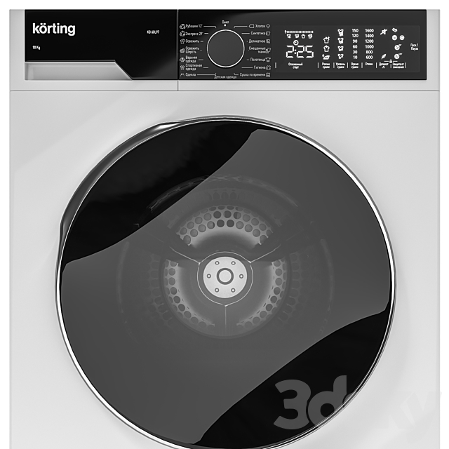 Washer and dryer Korting 3ds Max - thumbnail 2