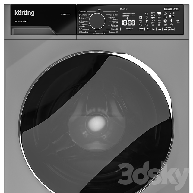 Washer and dryer Korting 3ds Max - thumbnail 3