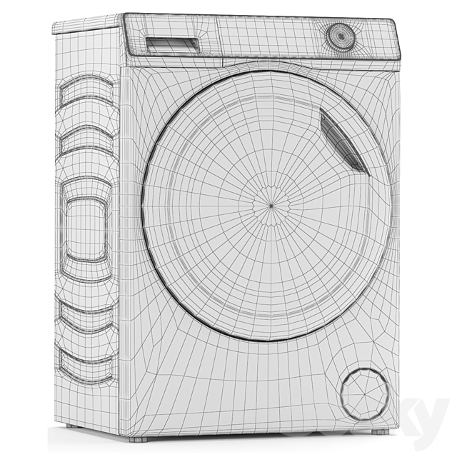 WASHER-DRYER HAIER HWD80-BP14959B 3ds Max - thumbnail 3