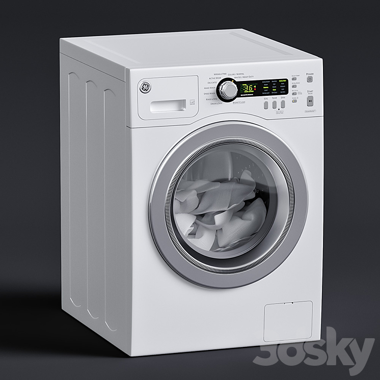 Washer GE 2.2 DOE CU. FT 3DS Max - thumbnail 1