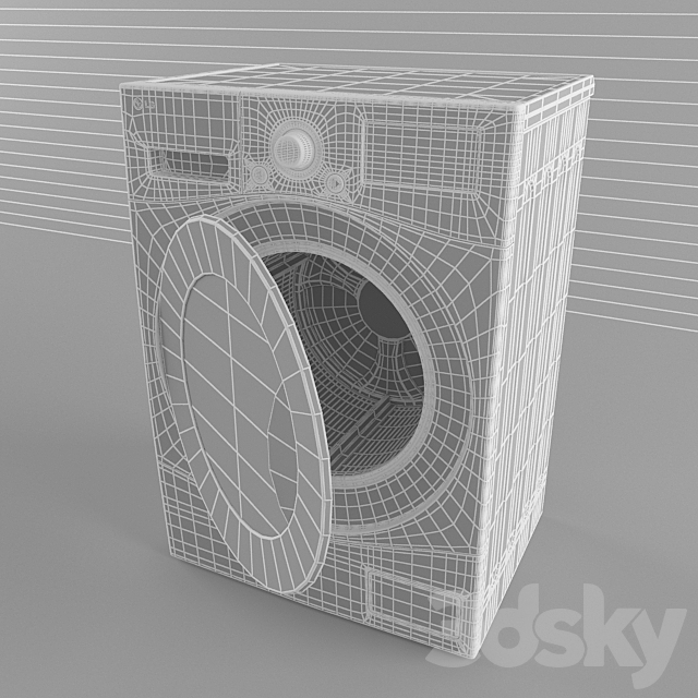 Washer “LG F14B3PDS” 3DS Max Model - thumbnail 2