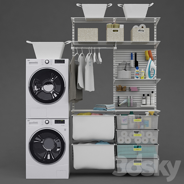 Washing and drying machine LG I Laundry 3DSMax File - thumbnail 1