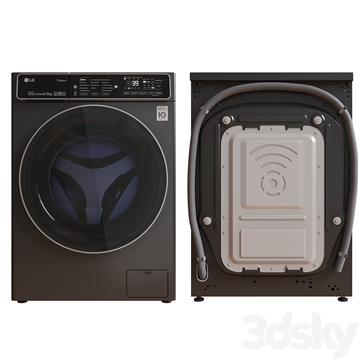 Washing machine AI DD LG F2T9GW9P. 3DS Max - thumbnail 2