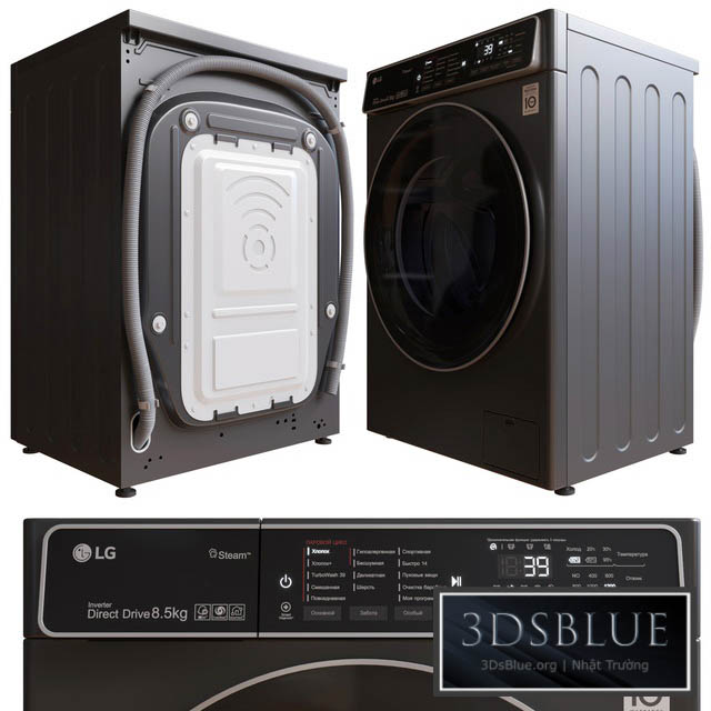 Washing machine AI DD LG F2T9GW9P. 3DS Max - thumbnail 3