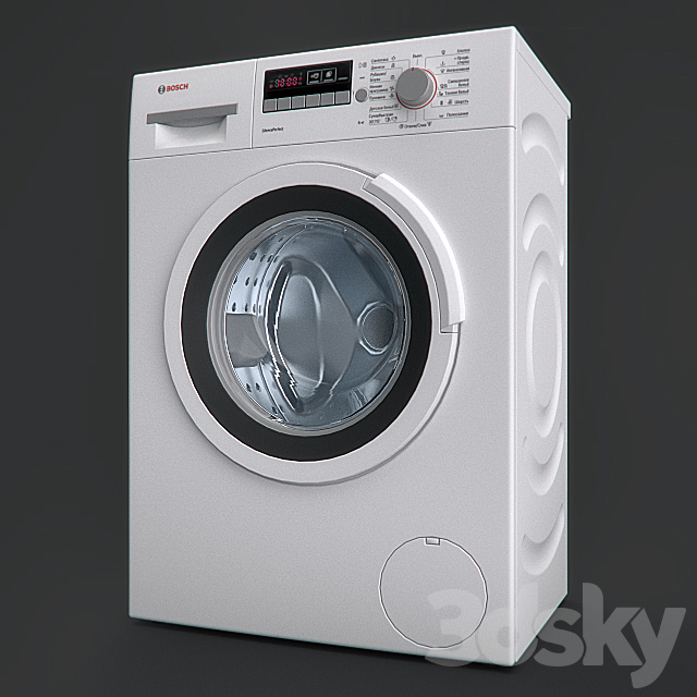 Washing machine and laundry basket 3ds Max - thumbnail 2