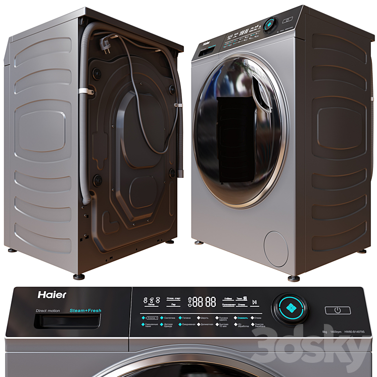 Washing Machine HAIER HW80-B14979S 3DS Max - thumbnail 1