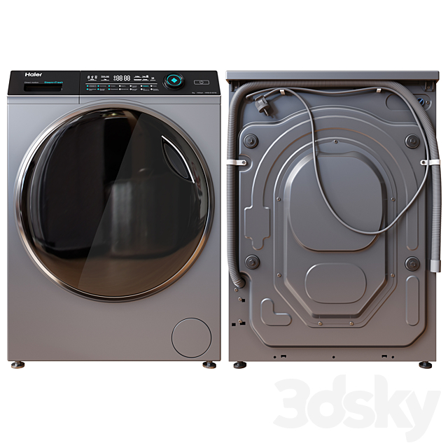 Washing Machine HAIER HW80-B14979S 3DSMax File - thumbnail 2