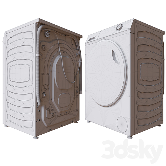 Washing Machine HAIER HW80-B14979S 3DSMax File - thumbnail 3